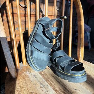 Black Strappy Sandals Dr. Martens